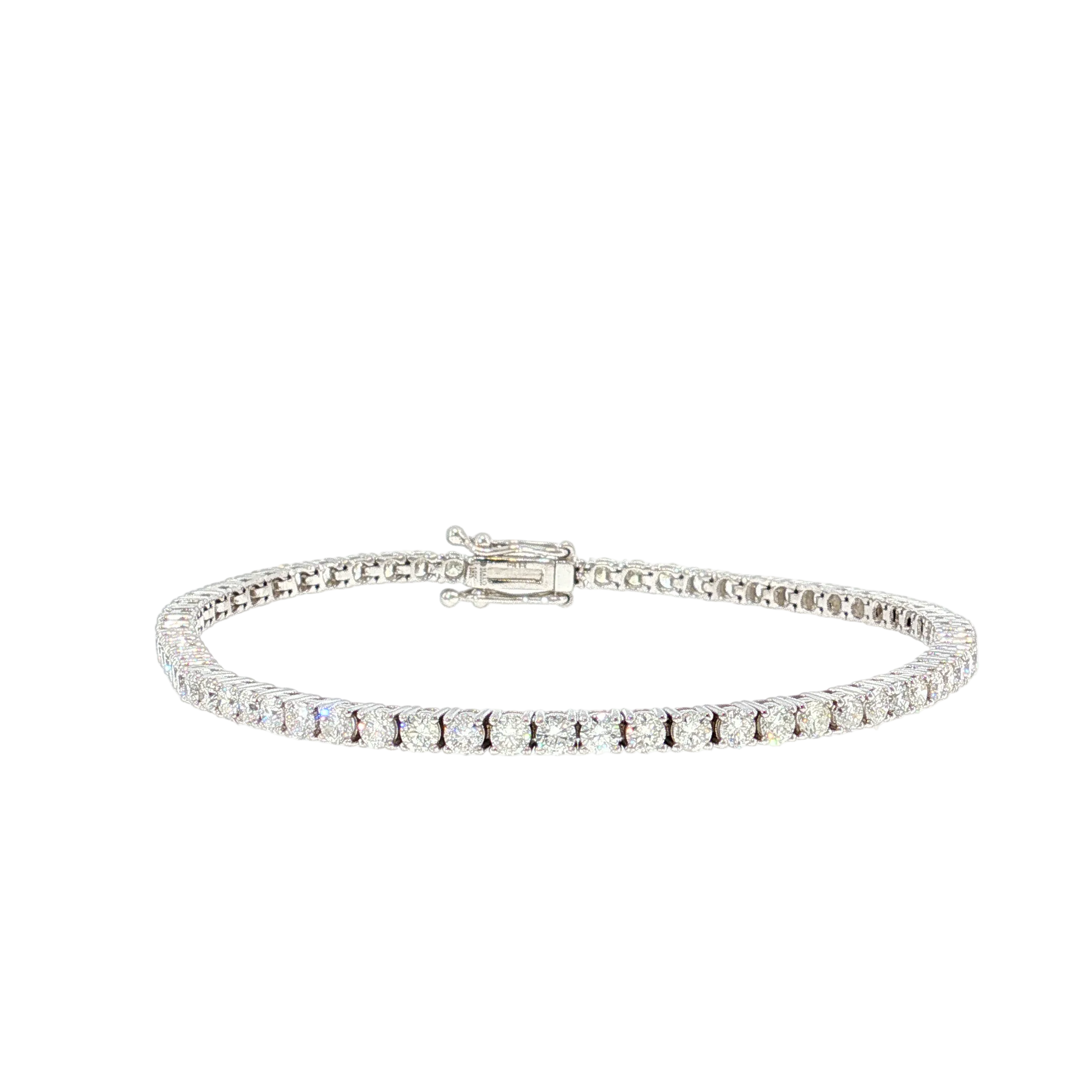 Natural Diamond Tennis Bracelet in White Gold