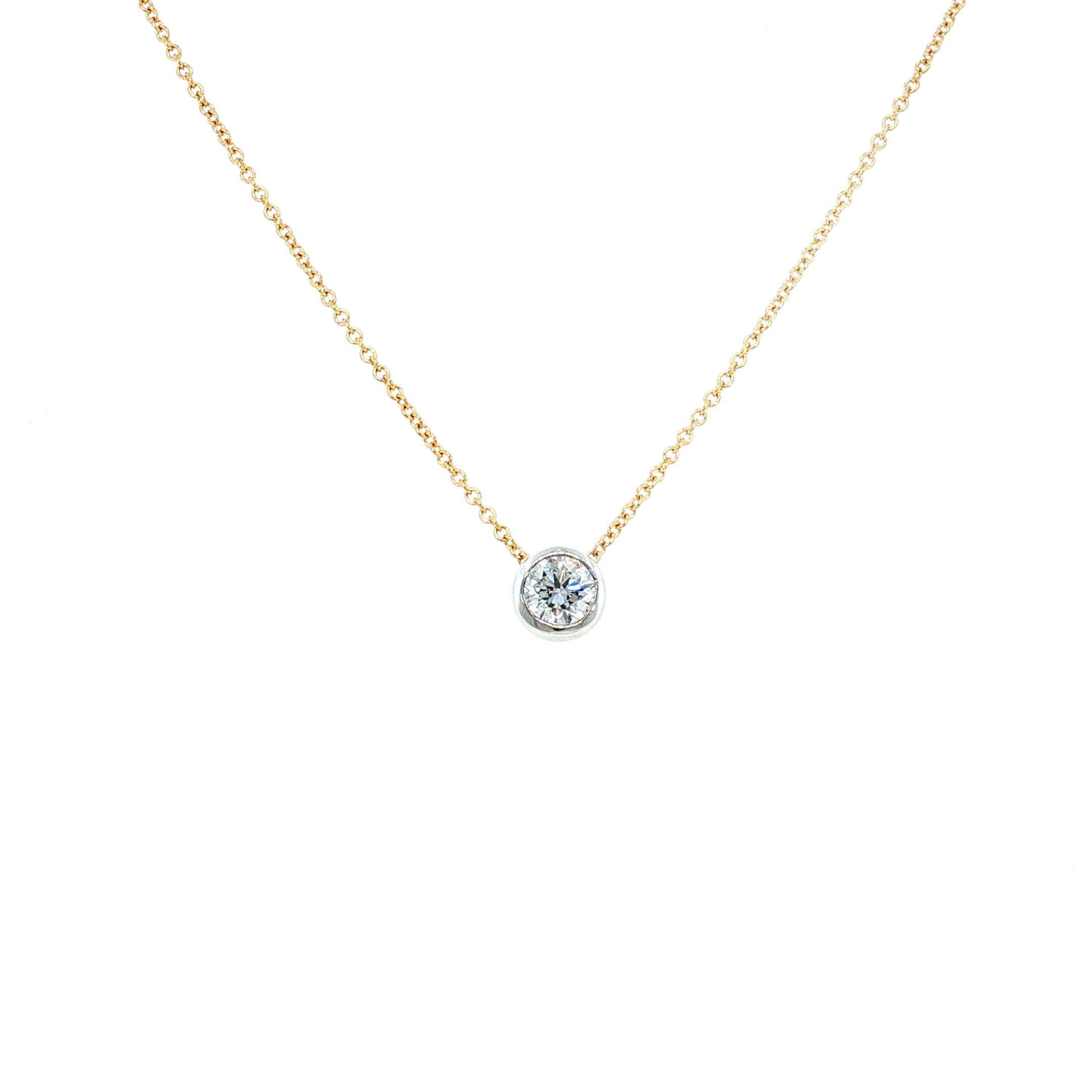 0.53ct Round Brilliant Cut Solitaire Diamond Necklace