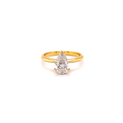 1.51ct Pear Cut Diamond Solitaire Engagement Ring