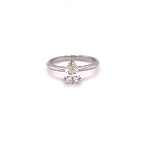 1.01ct Pear Cut Diamond Solitaire Engagement Ring