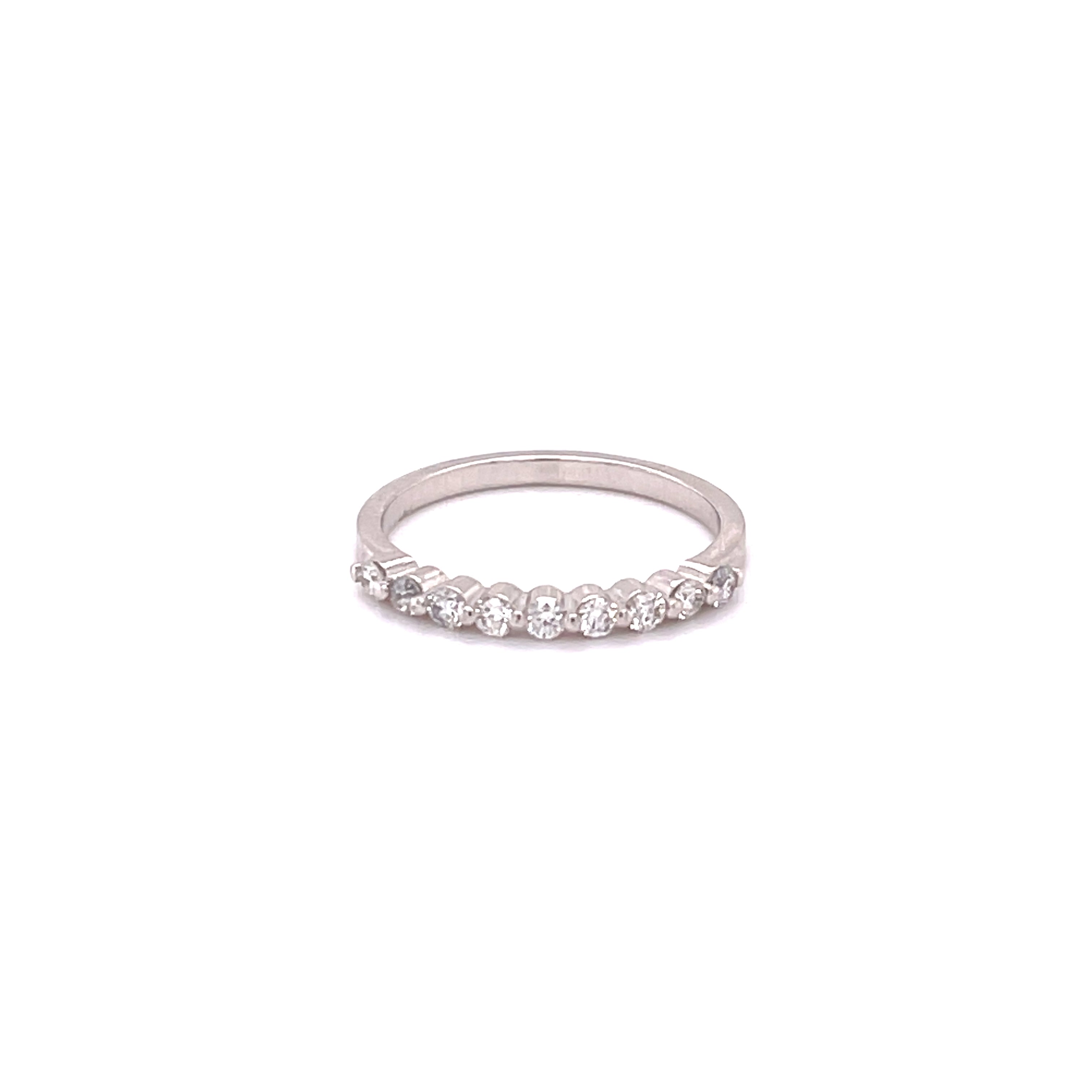 Half eternity diamond wedding band