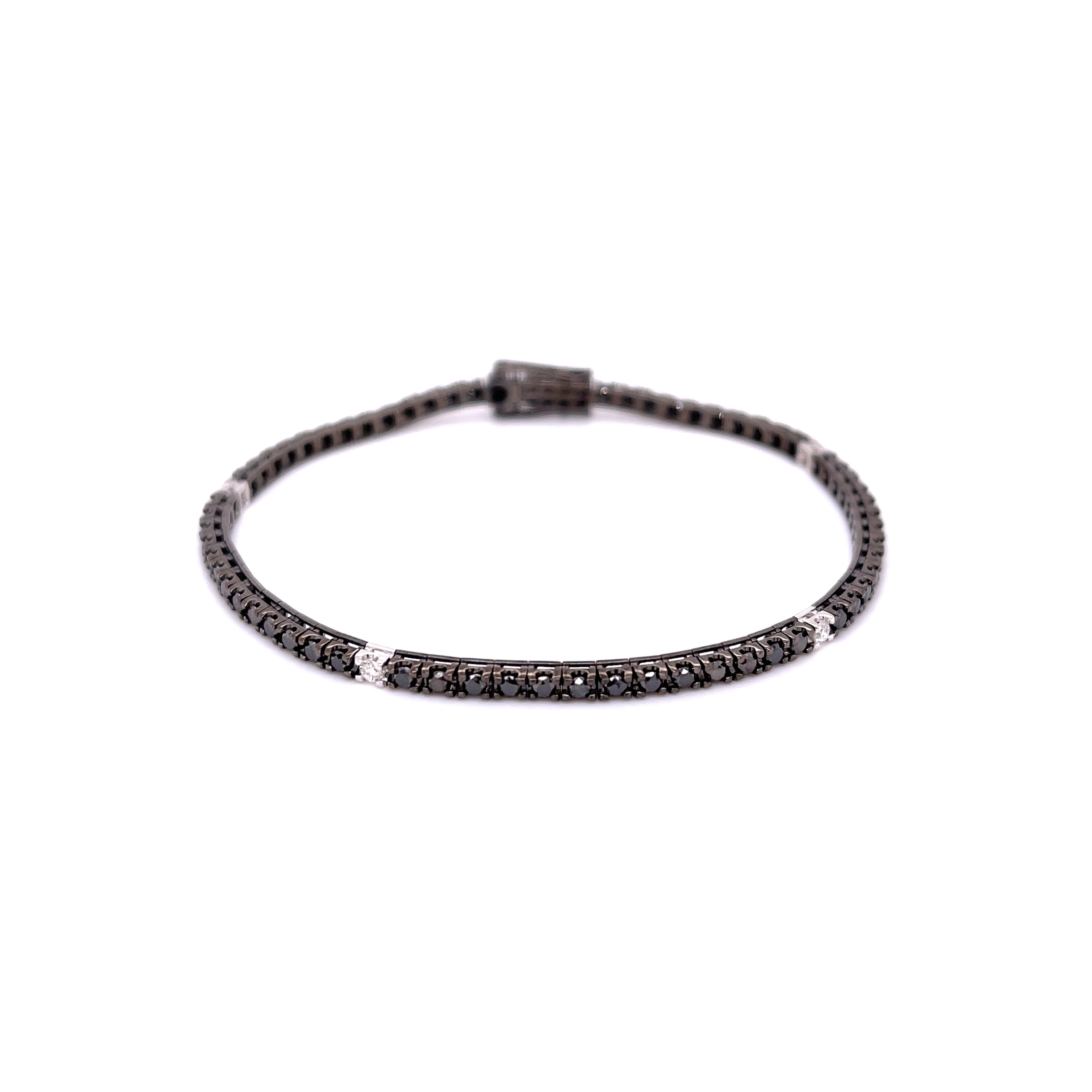 3.06CT BLACK & WHITE DIAMOND TENNIS BRACELET