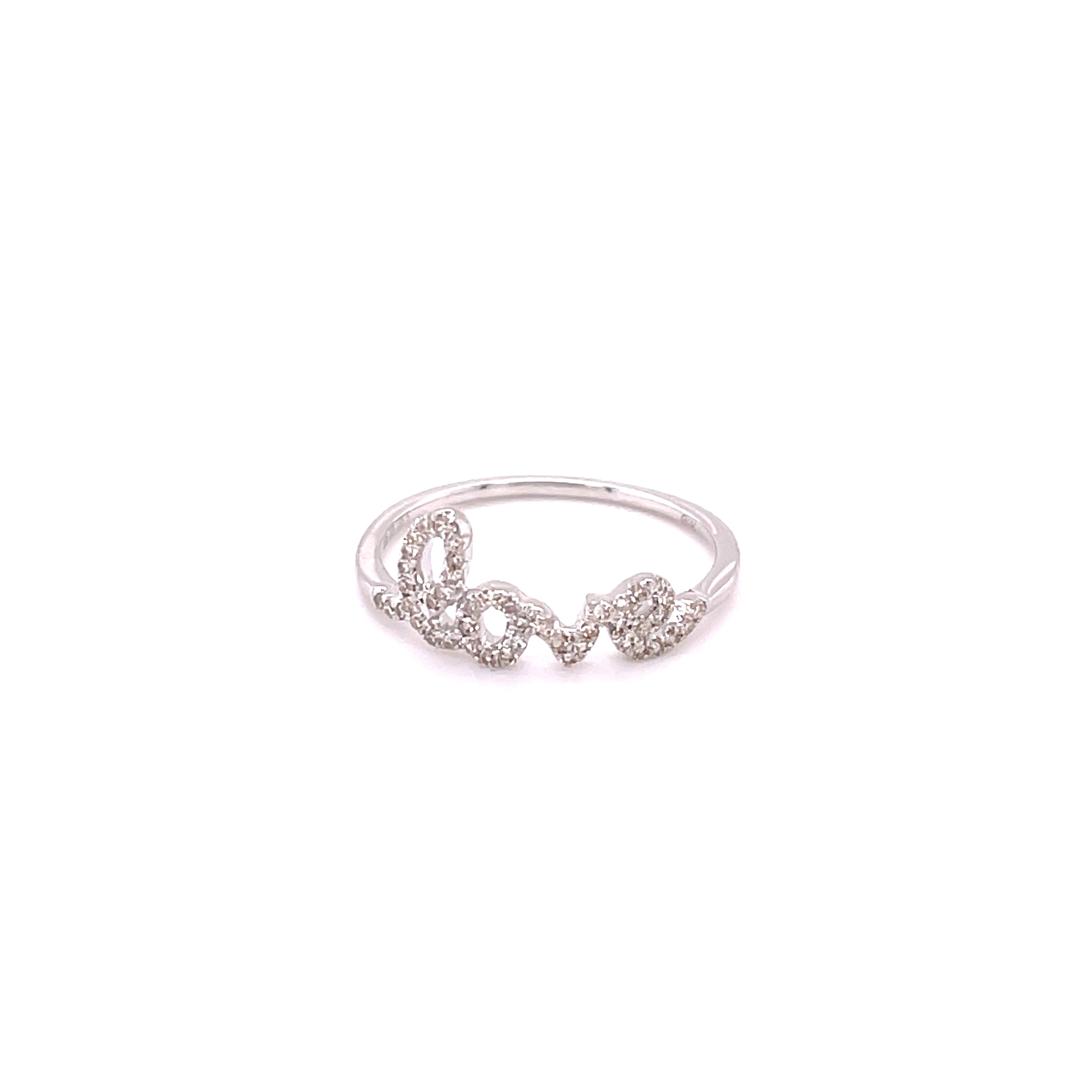 'LOVE' Diamond Ring