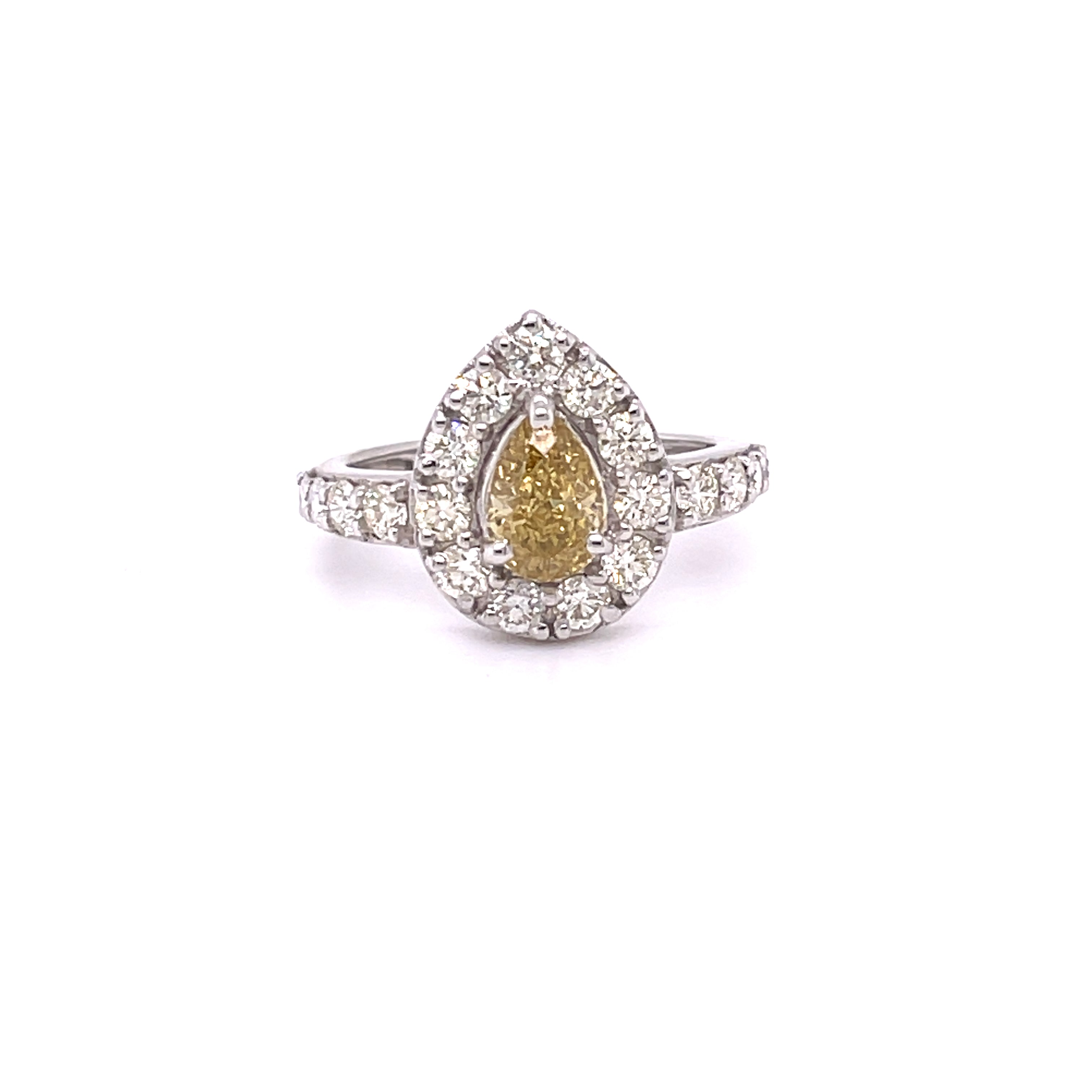 1.16CT FANCY YELLOW PEAR DIAMOND