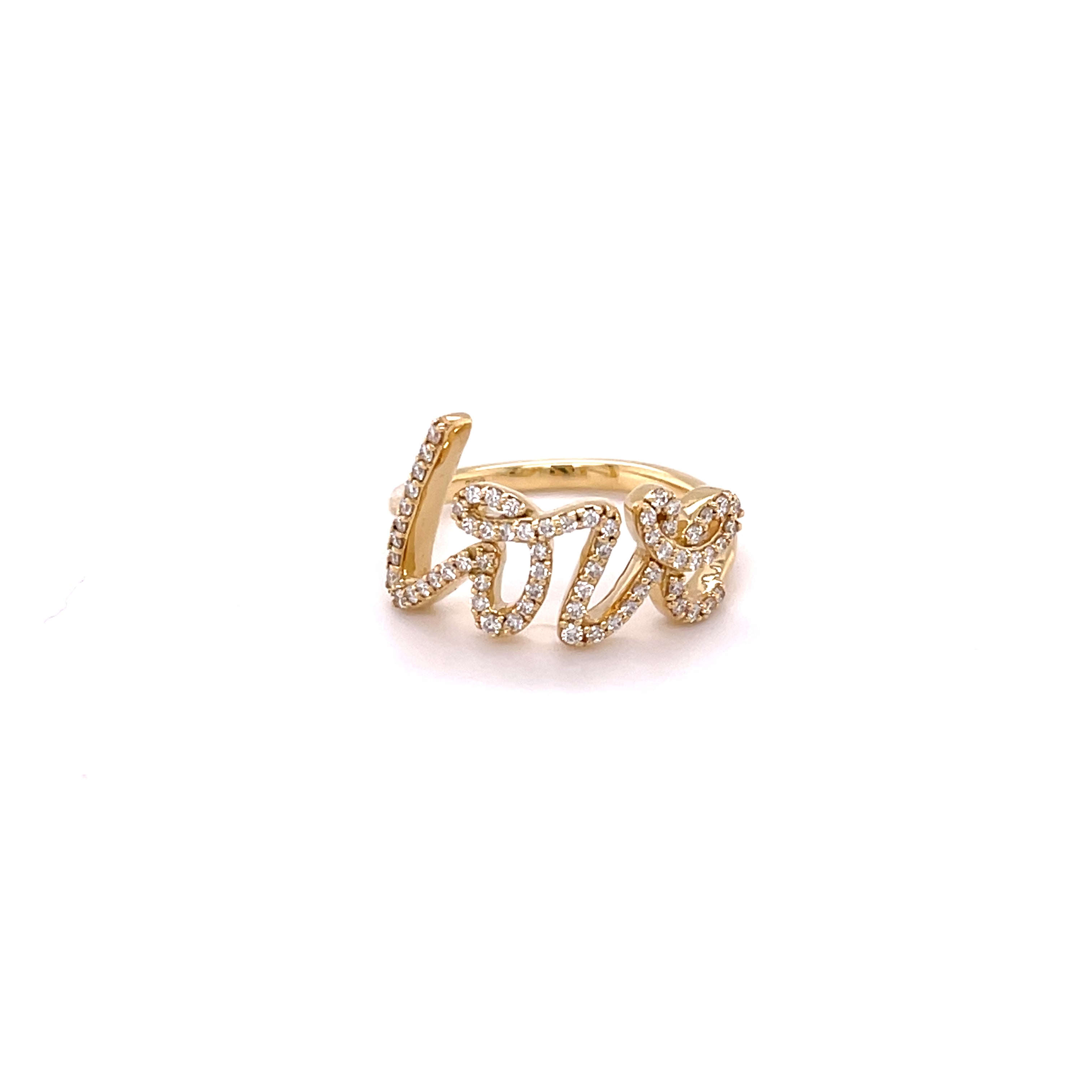 Cursive 'LOVE' Ring