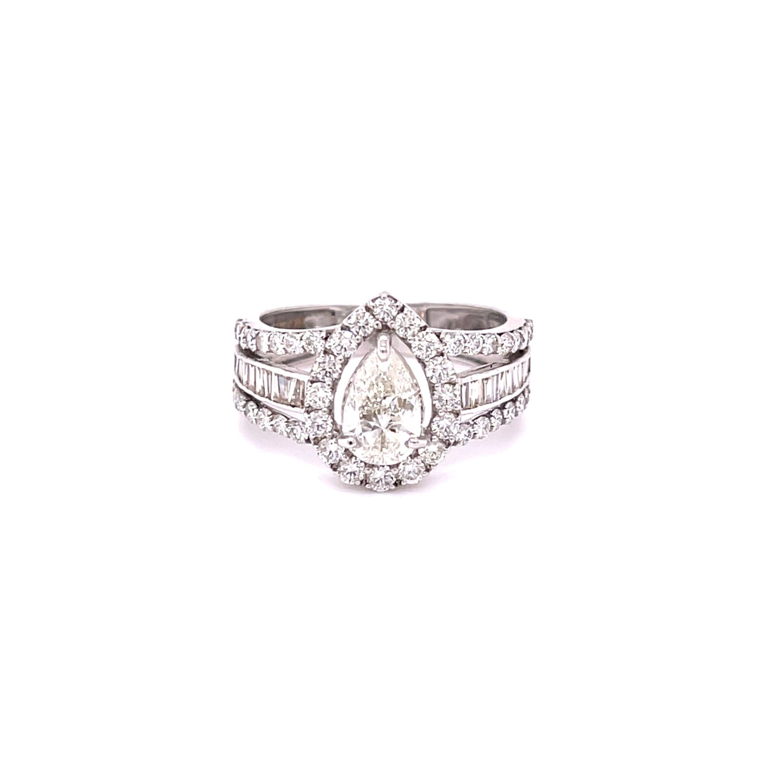 1.00CT PEAR DIAMOND ENGAGEMENT RING