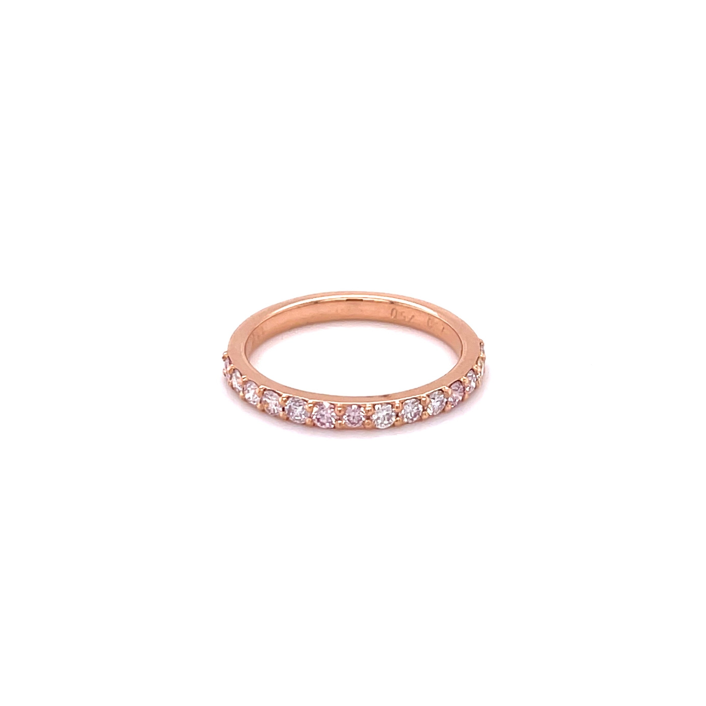 PINK DIAMOND HALF ETERNITY RING