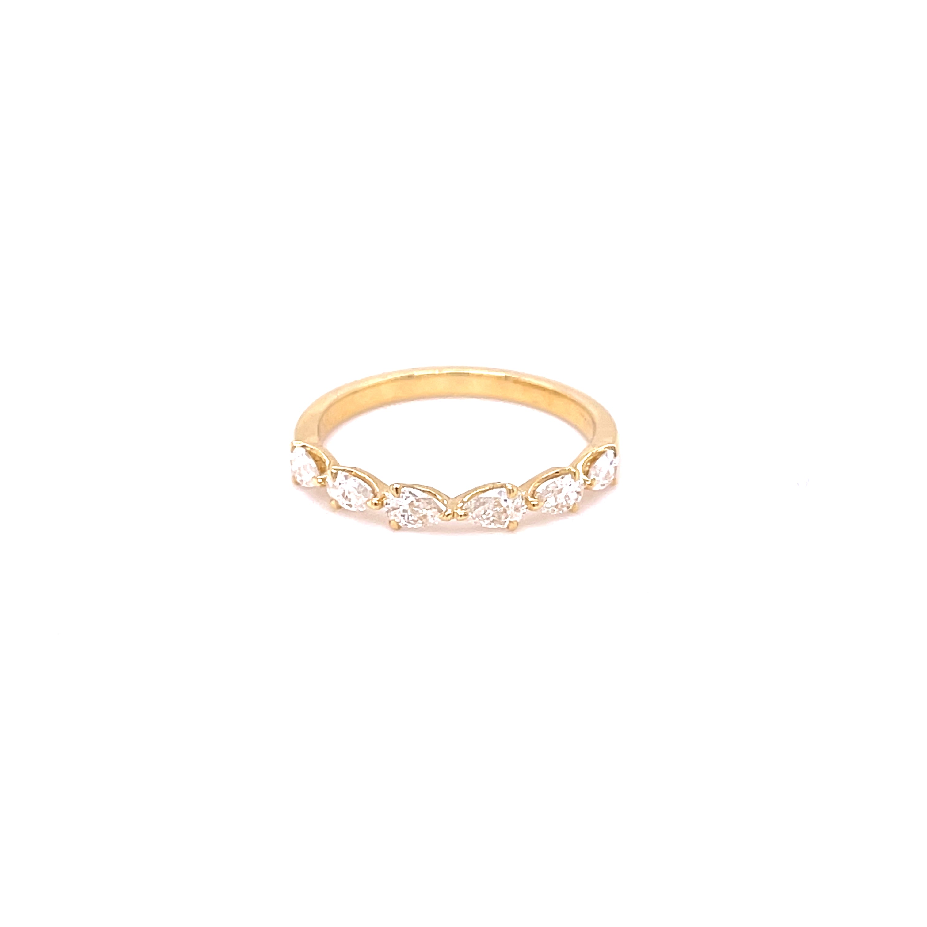 0.50CT PEAR DIAMOND HALF ETERNITY BAND