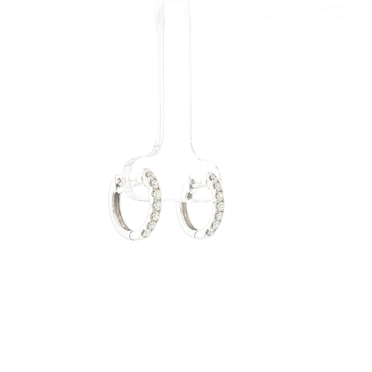 Maddie classic white gold huggies with G–H colour SI clarity natural diamonds