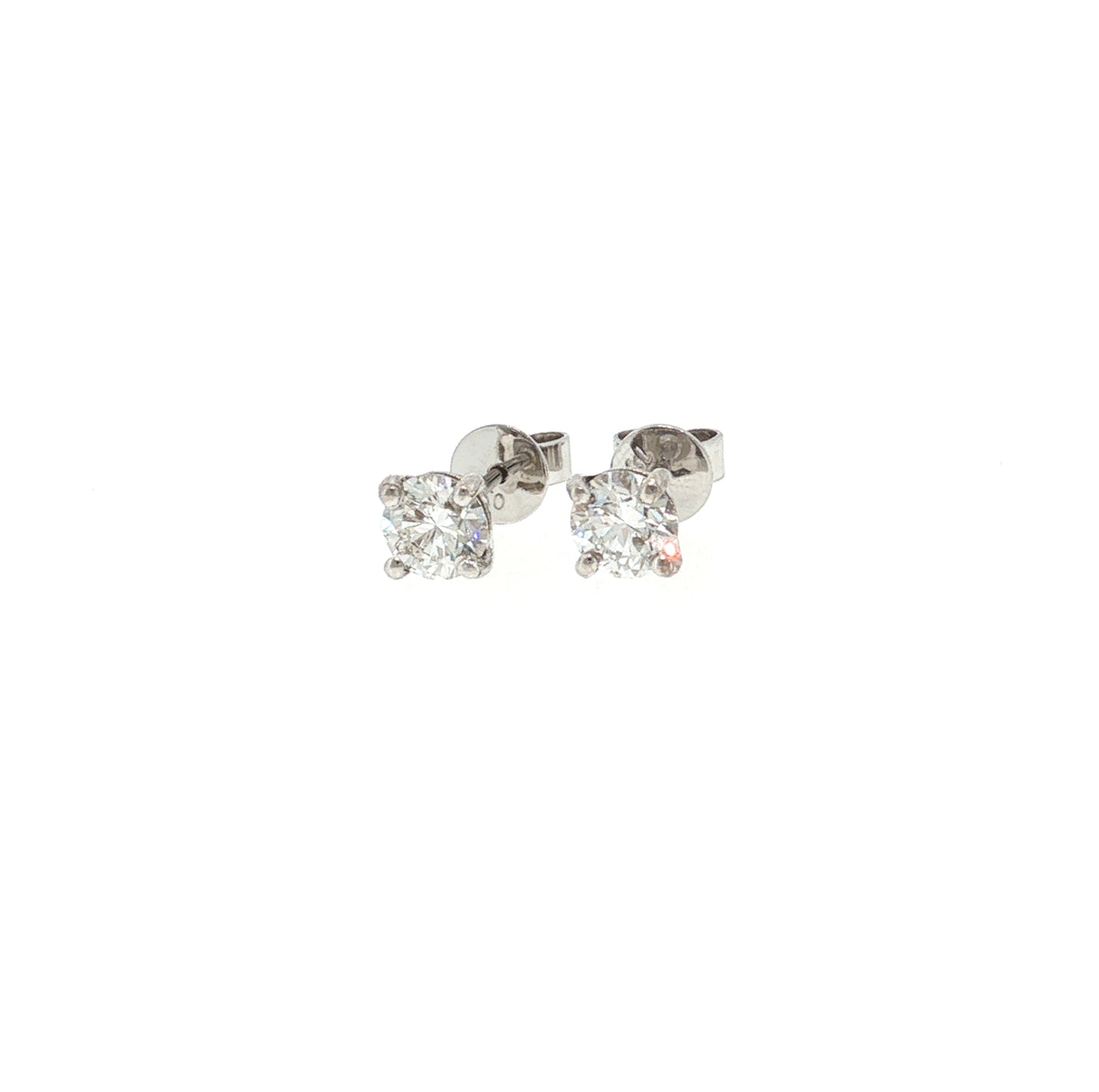 Vanessa pair of 0.50ct E VS2 natural diamond studs in 18k white gold – image 2
