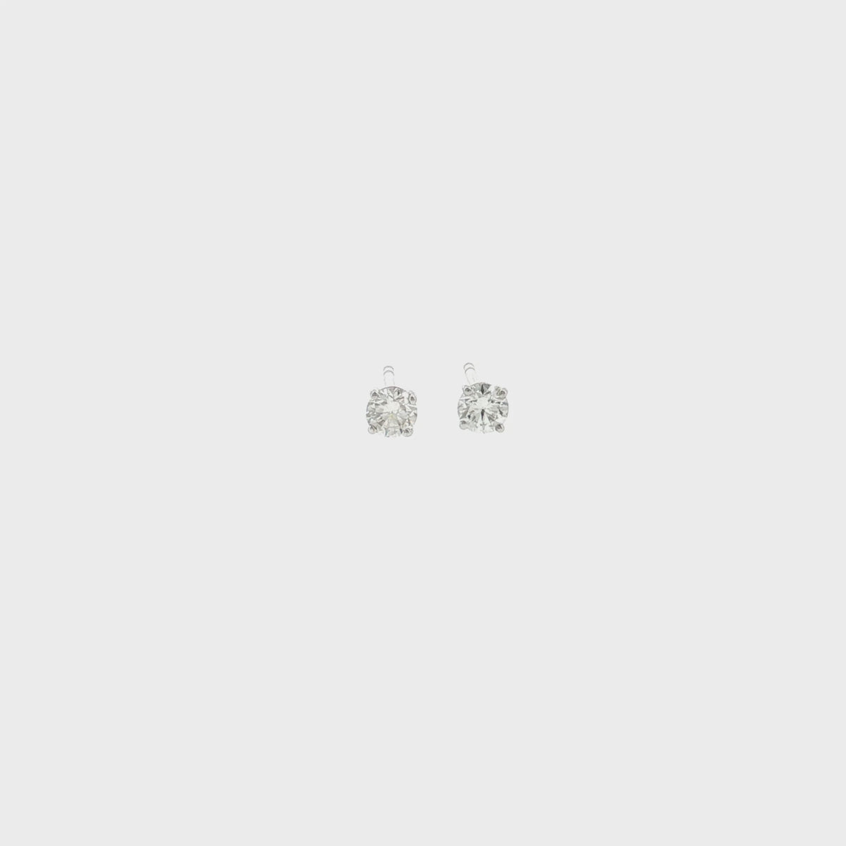 Penny 0.332ct natural diamond stud earrings in 18k white gold – product video