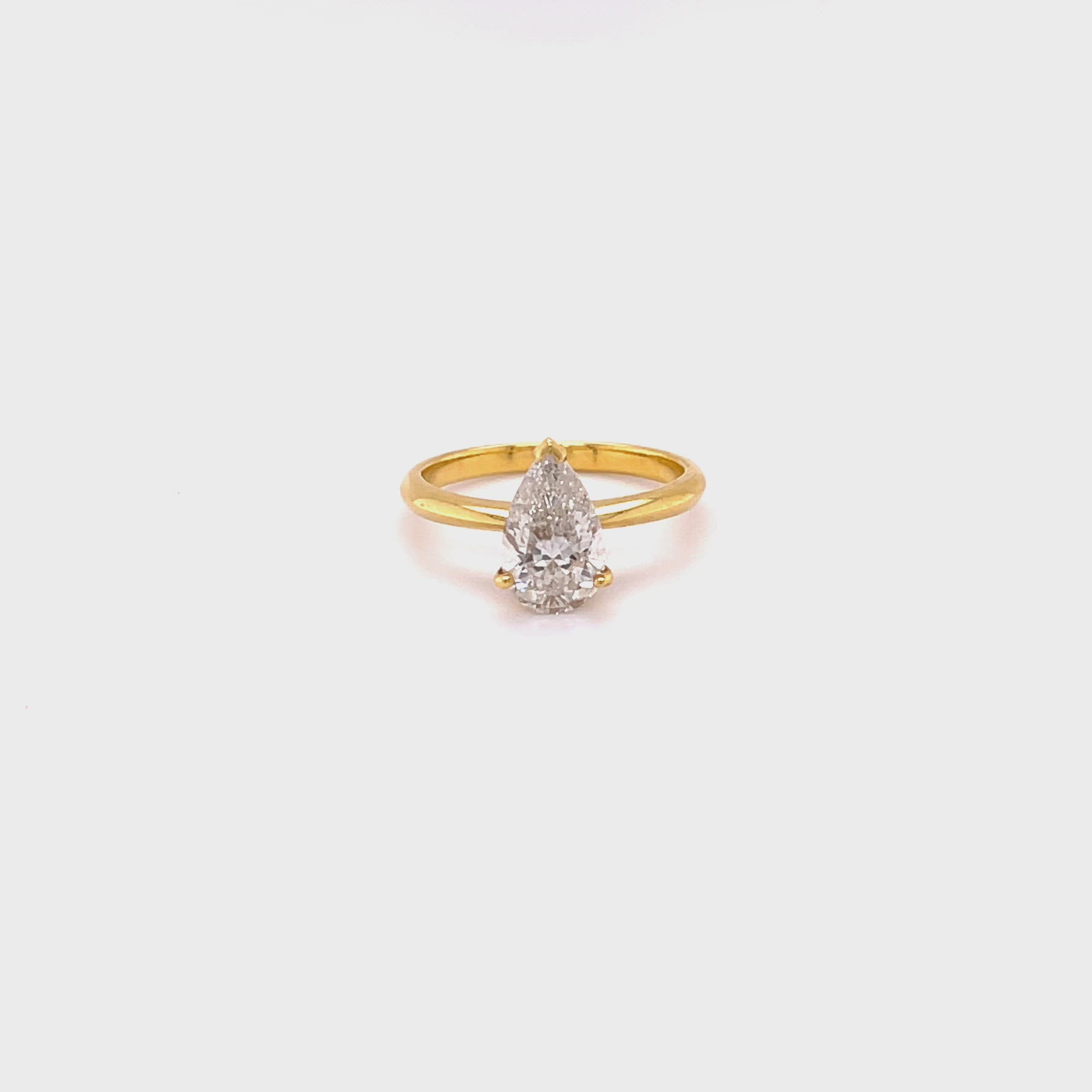 1.51ct Pear Cut Diamond Solitaire Engagement Ring