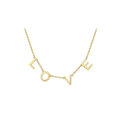 Everyday Solid Gold 'LOVE' Necklace