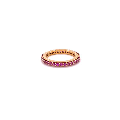 1.13CT PINK SAPPHIRE ETERNITY RING