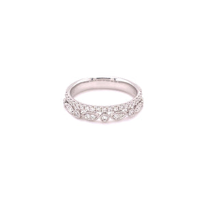 0.34CT Twin Row Diamond Wedding Band