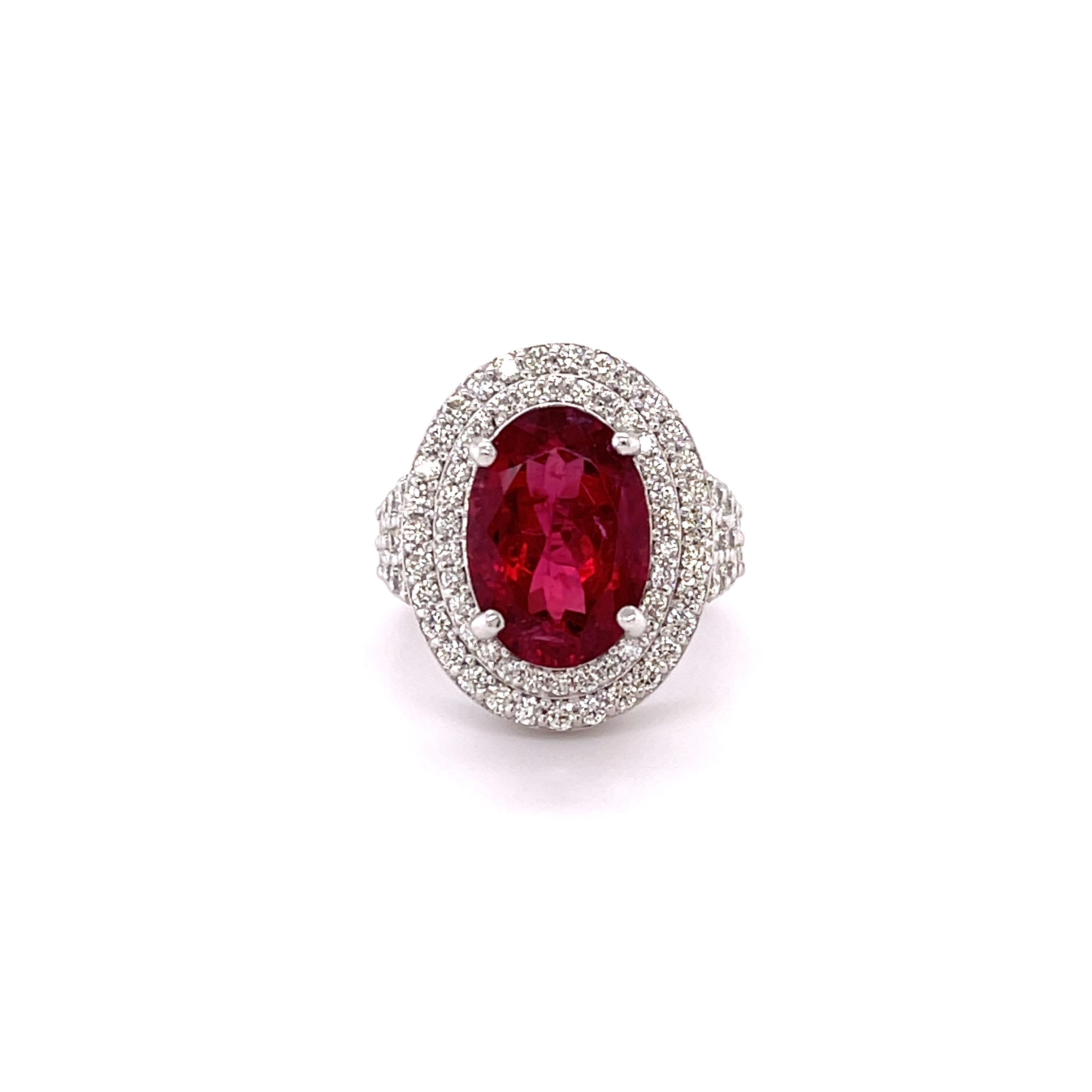 Tourmaline and diamond dress ring