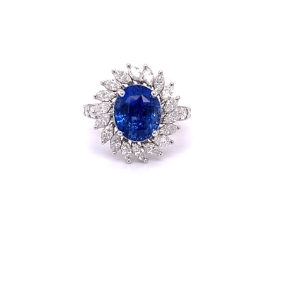 Sapphire & Marquise Diamond Cocktail Ring