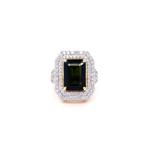 6 carat tourmaline and diamond dress ring