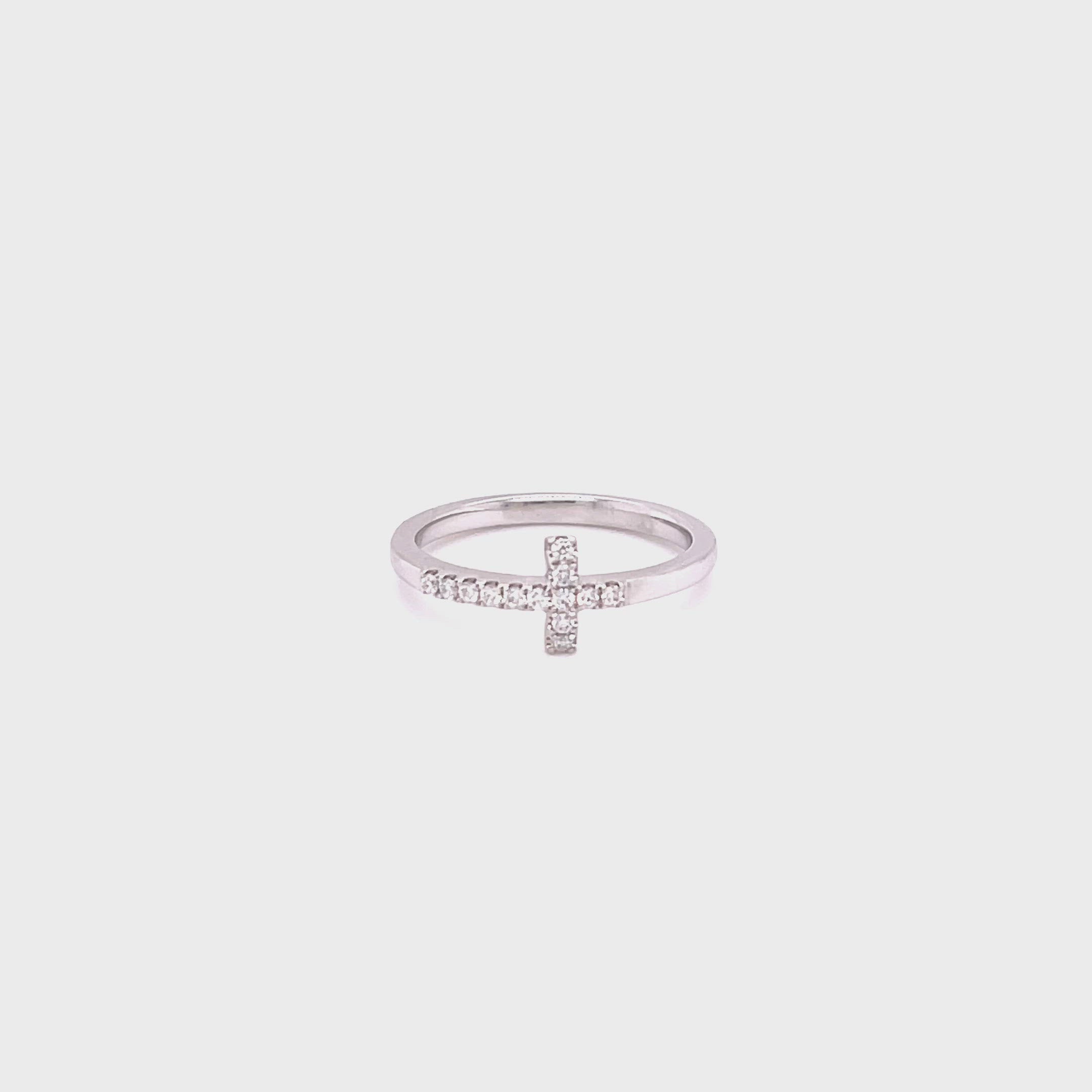 0.13CT DIAMOND CROSS RING