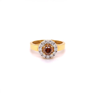 Cognac Diamond Ring 
