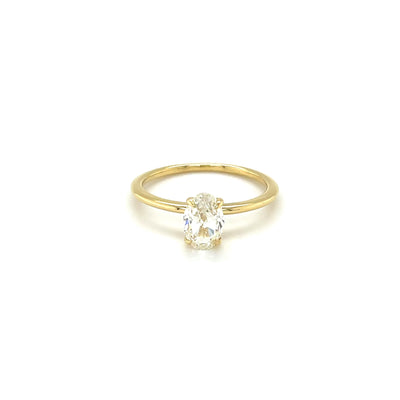 1.00ct oval cut solitaire diamond engagement ring