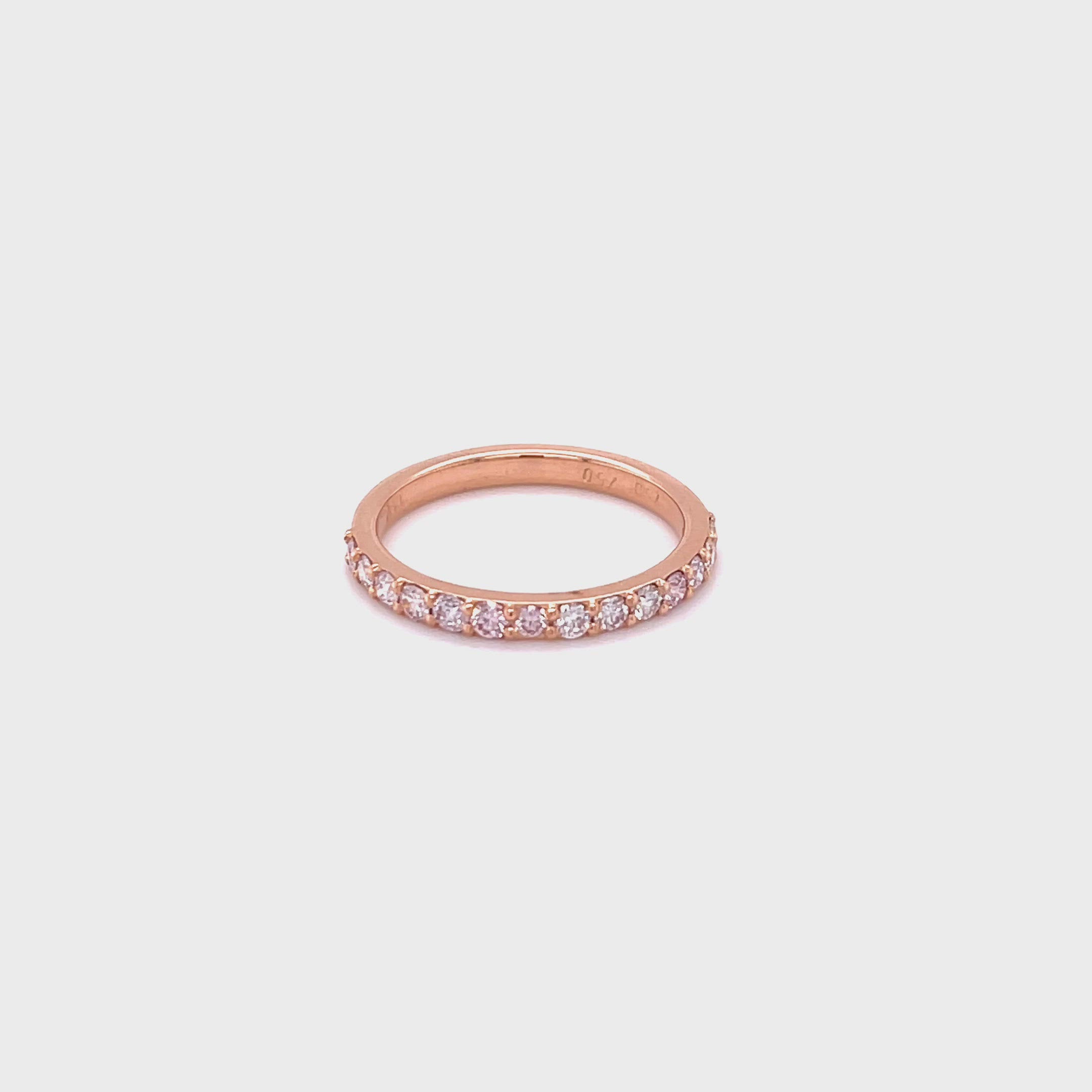 PINK DIAMOND HALF ETERNITY RING