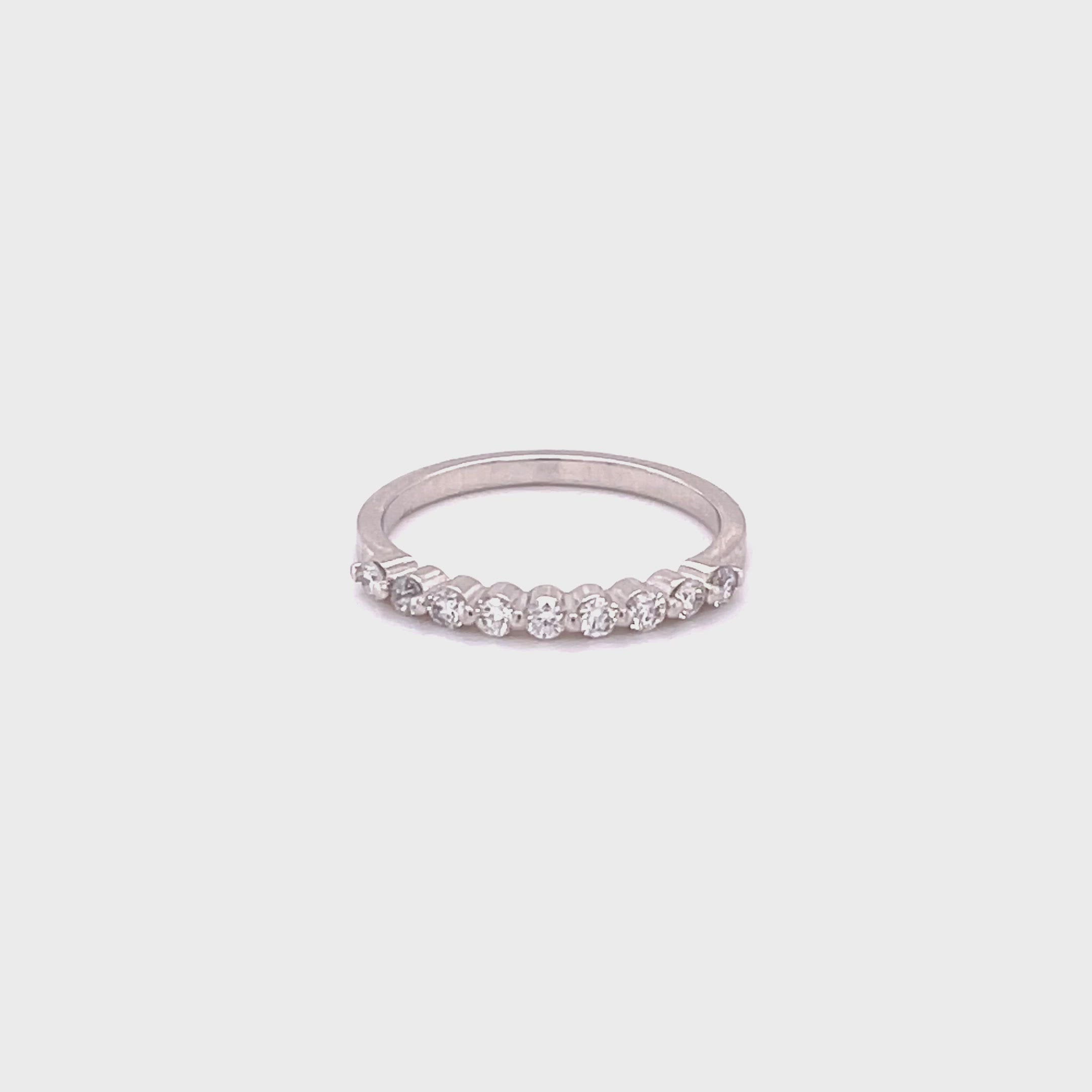 Half eternity diamond wedding band