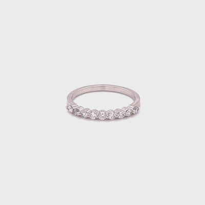 Half eternity diamond wedding band