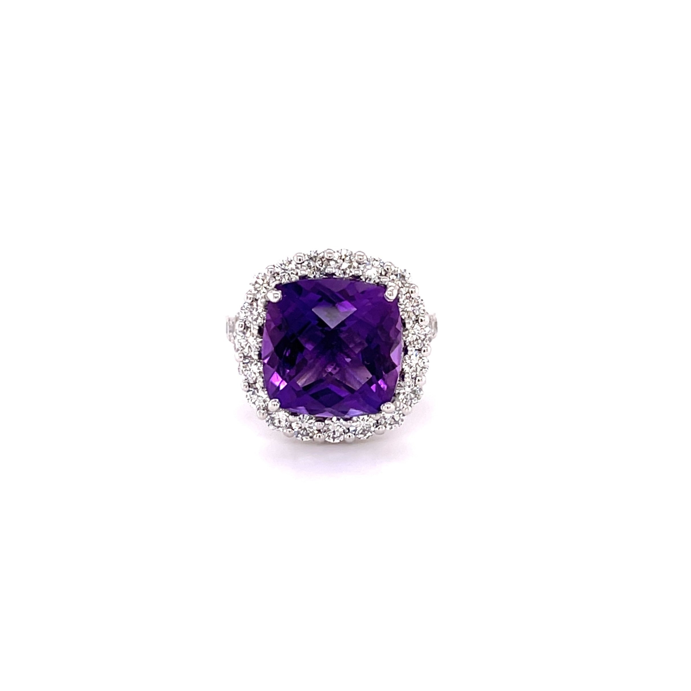 7.32ct amethyst and diamond dress ring