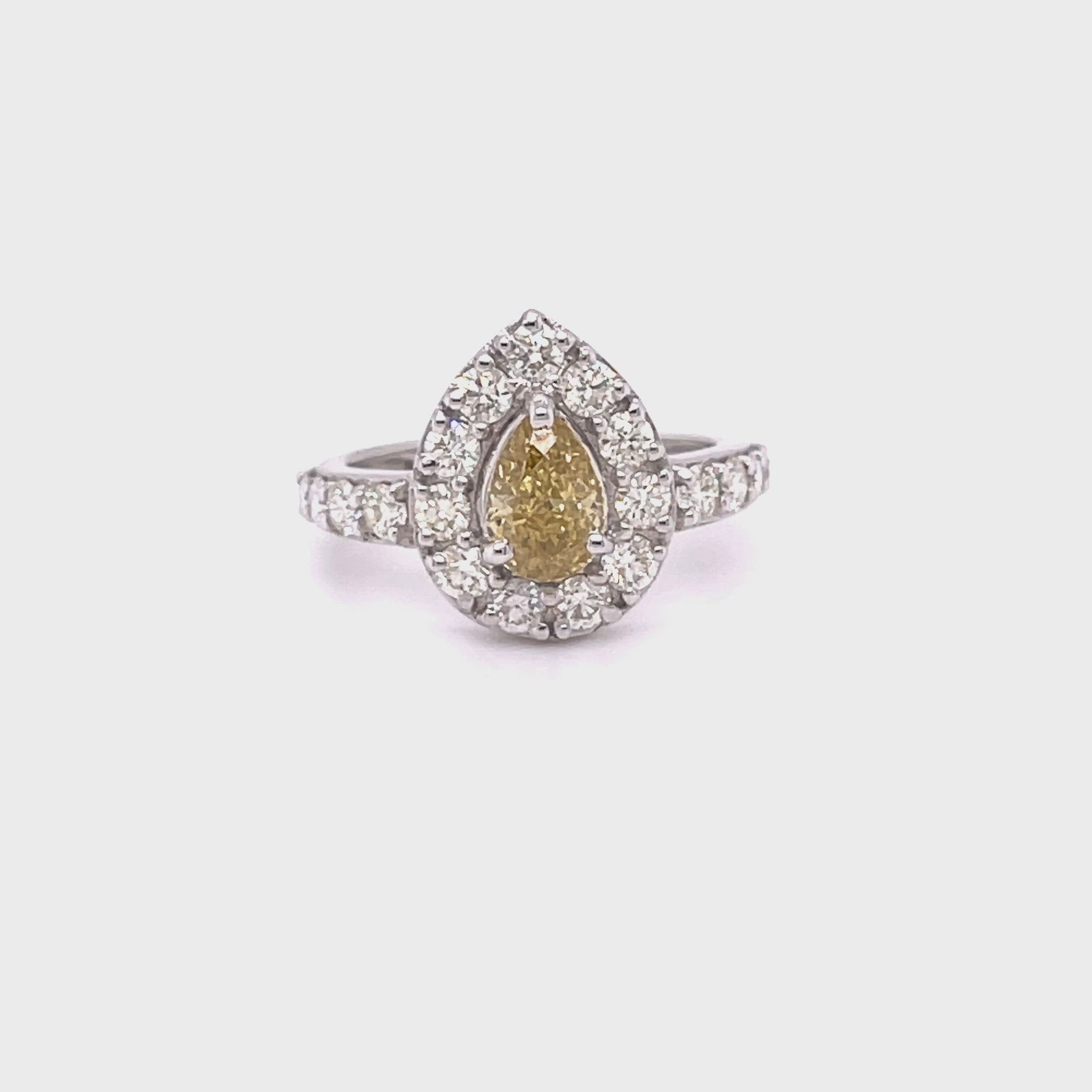 1.16CT FANCY YELLOW PEAR DIAMOND