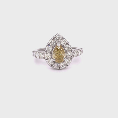 1.16CT FANCY YELLOW PEAR DIAMOND