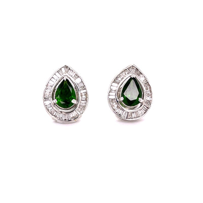 Peridot & Diamond Earrings