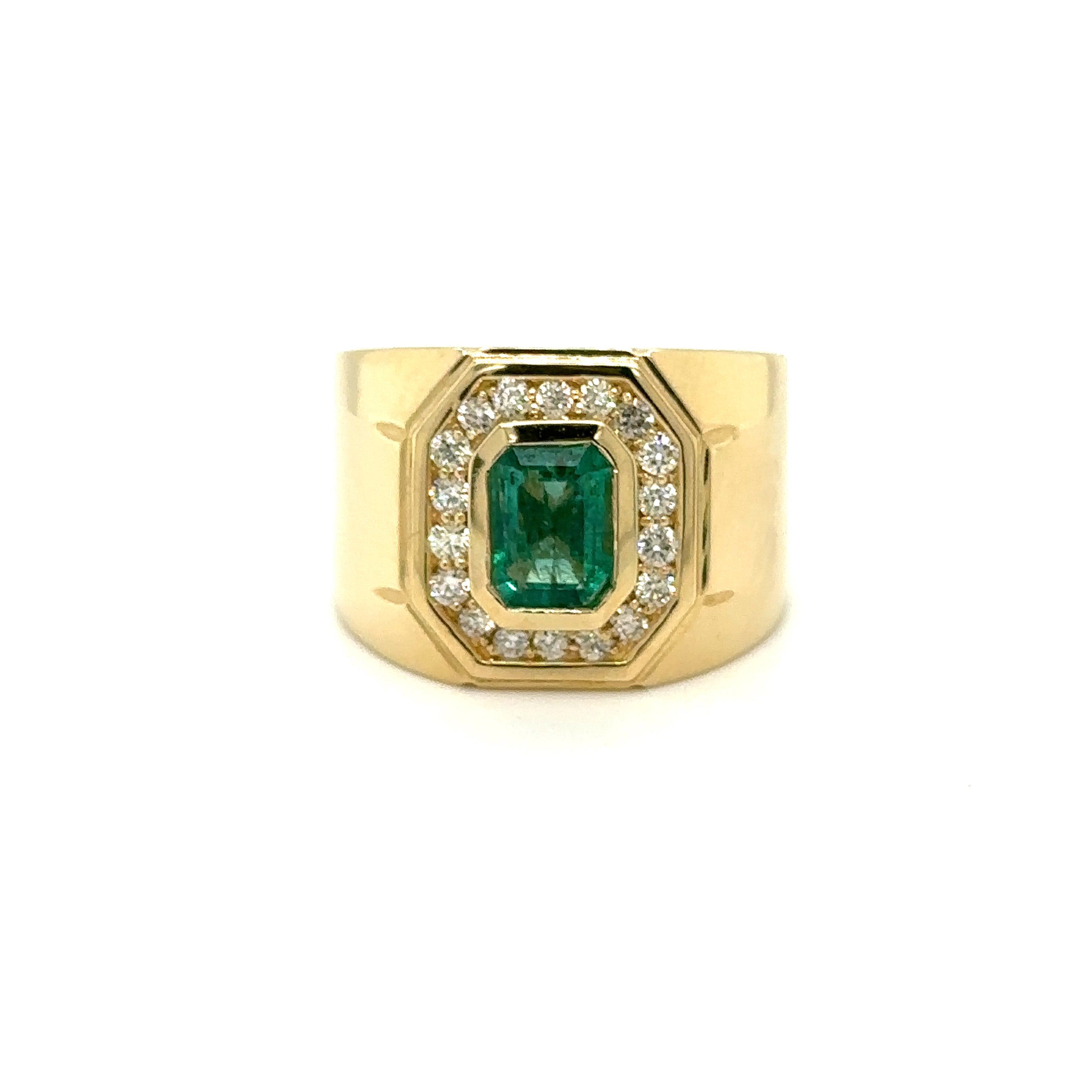 1.47CT EMERALD & DIAMOND RING