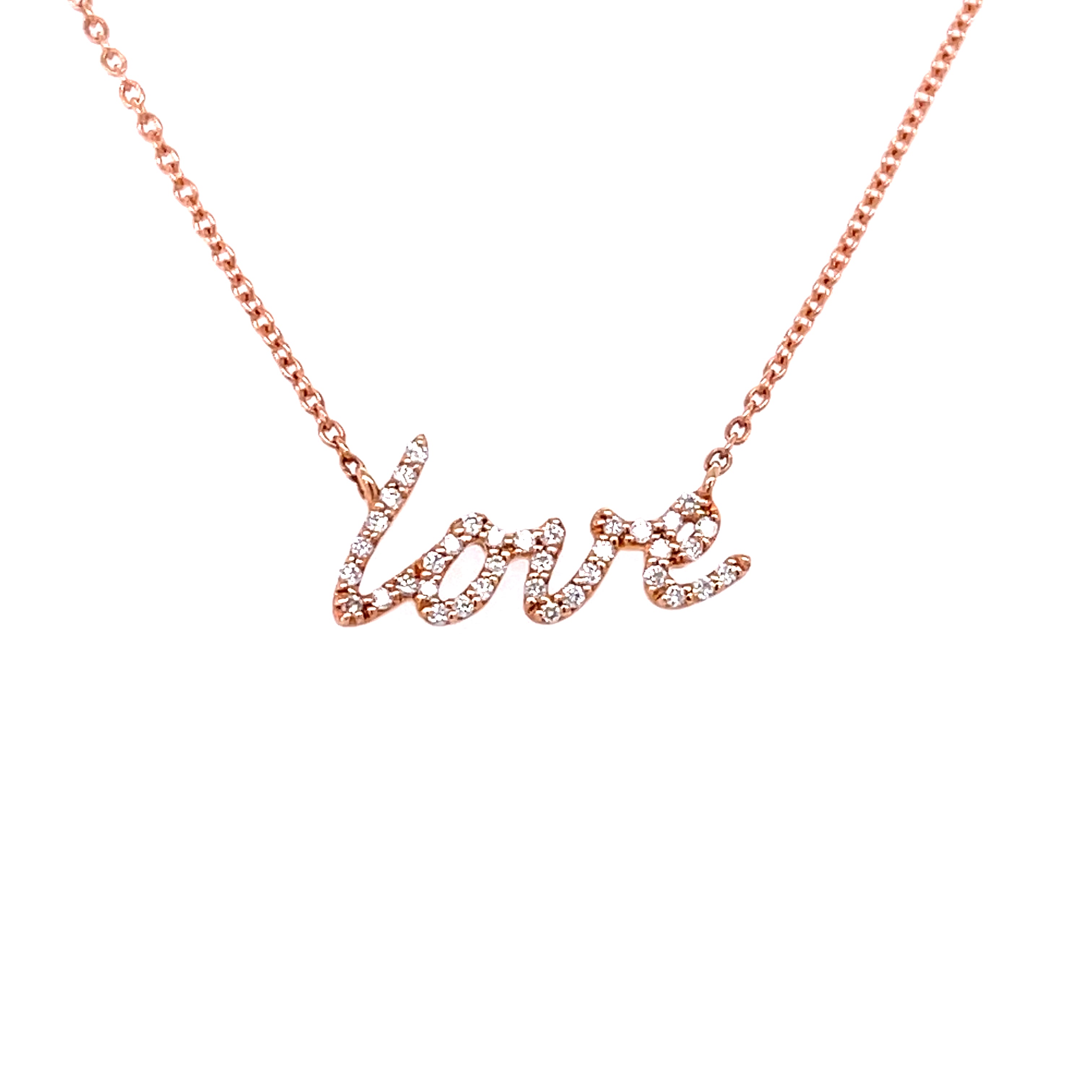 Cursive Diamond 'LOVE' Necklace
