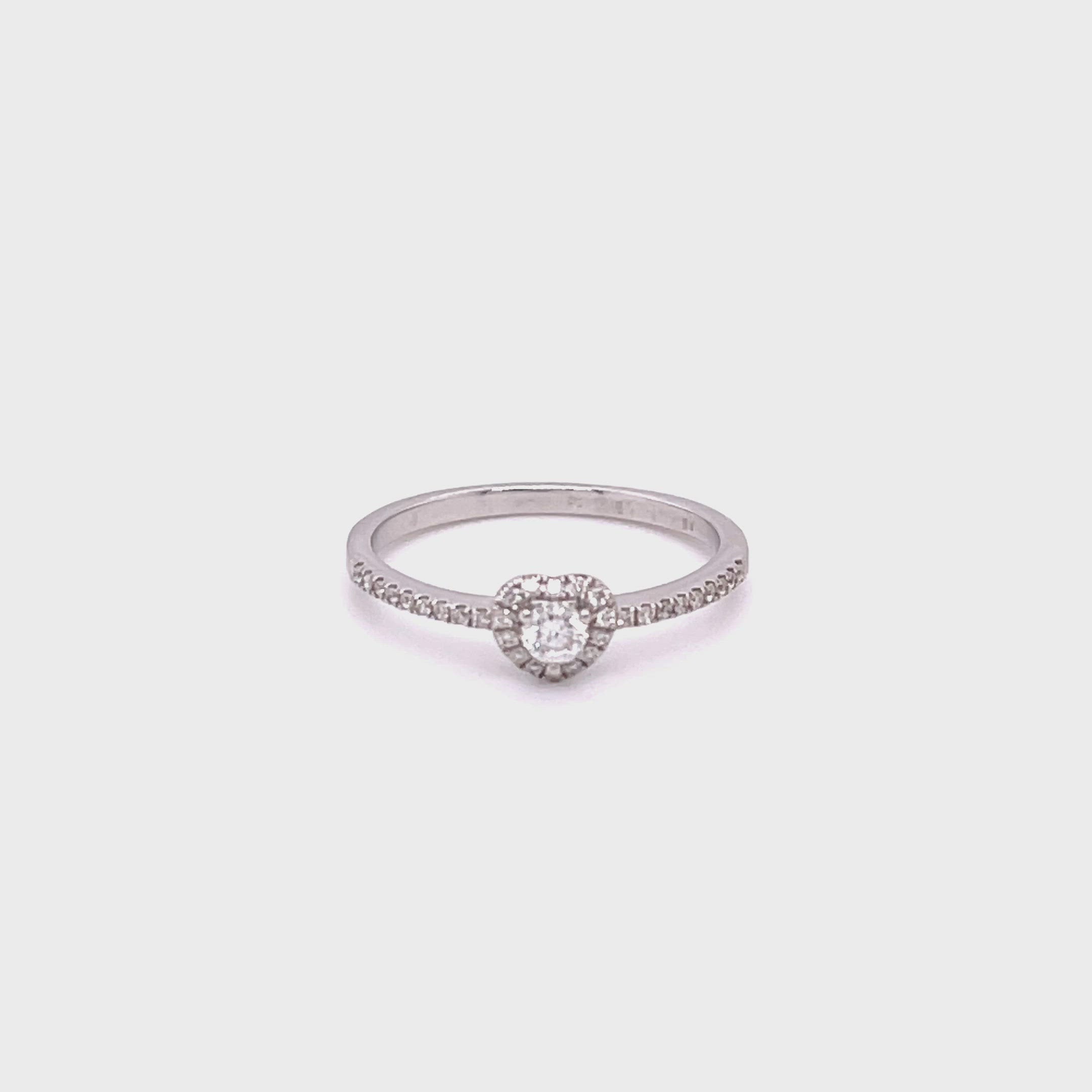0.23CT HEART CUT DIAMOND RING
