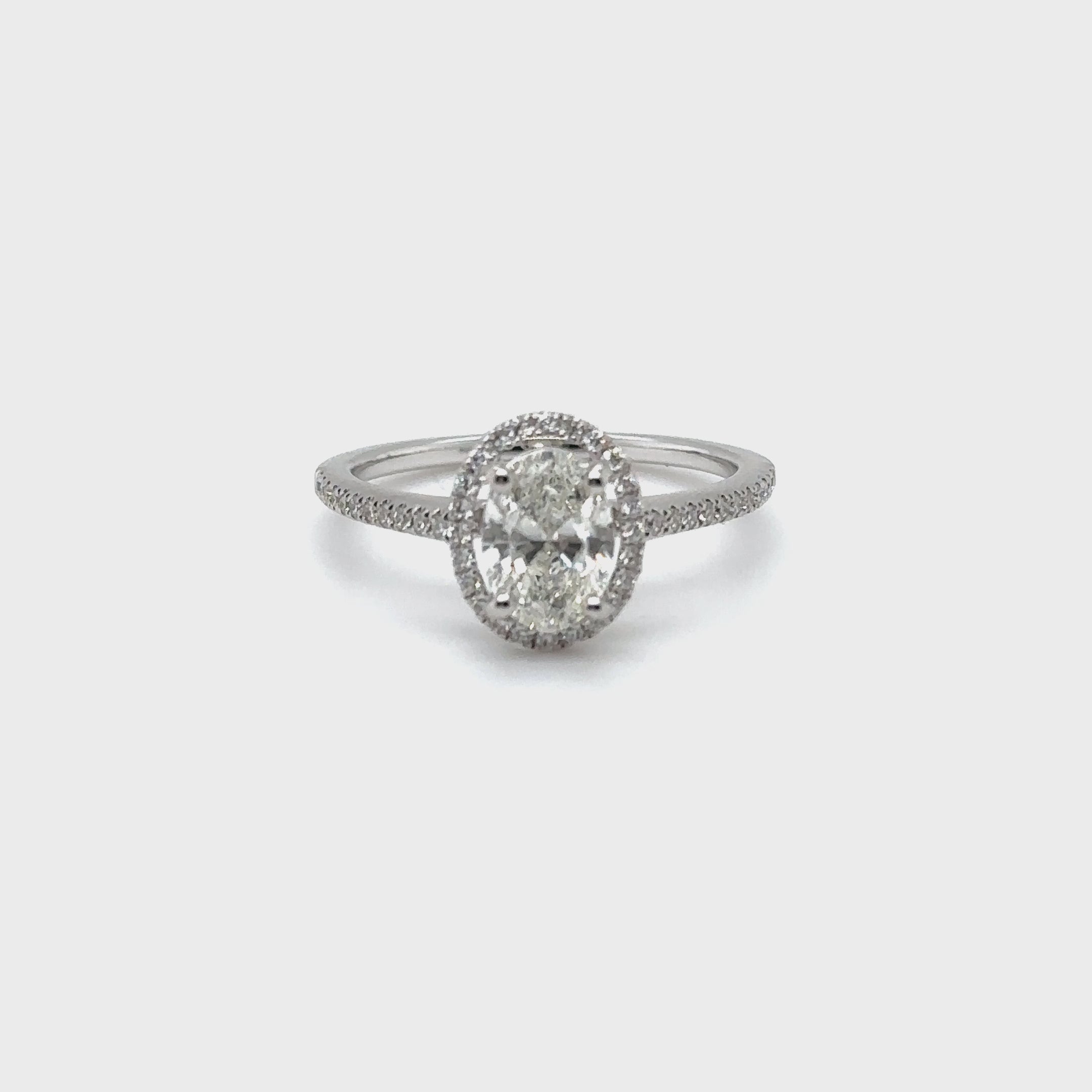 1 carat oval cut engagement ring with halo