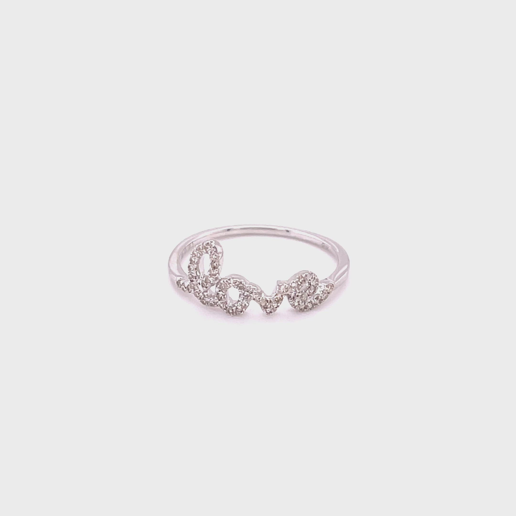'LOVE' Diamond Ring