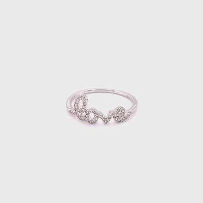 'LOVE' Diamond Ring