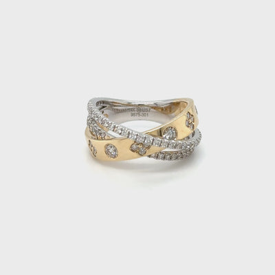 1.02CT DIAMOND CROSSOVER RING