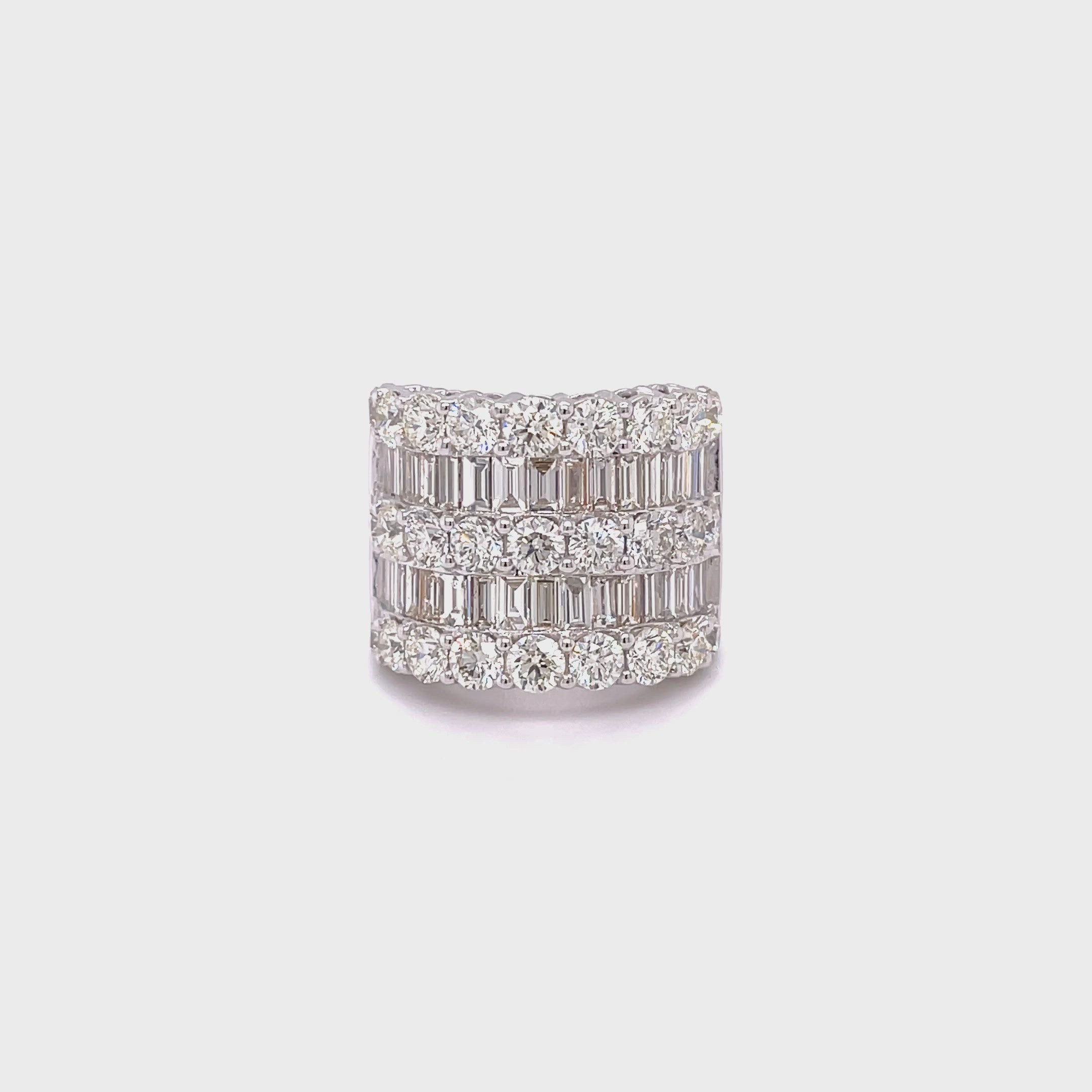 7.86ct baguette diamond dress ring