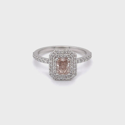 0.71CT FANCY PINK DIAMOND ENGAGEMENT RING