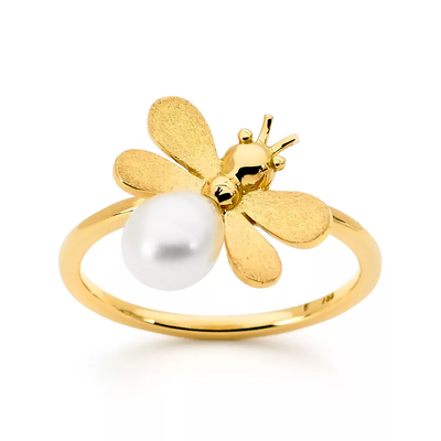 Allure South Sea Pearls bumblebee ring at Halo Diamonds